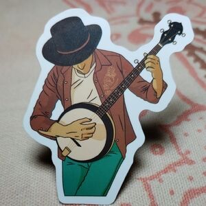 Banjo Player Sticker Country Music (G)